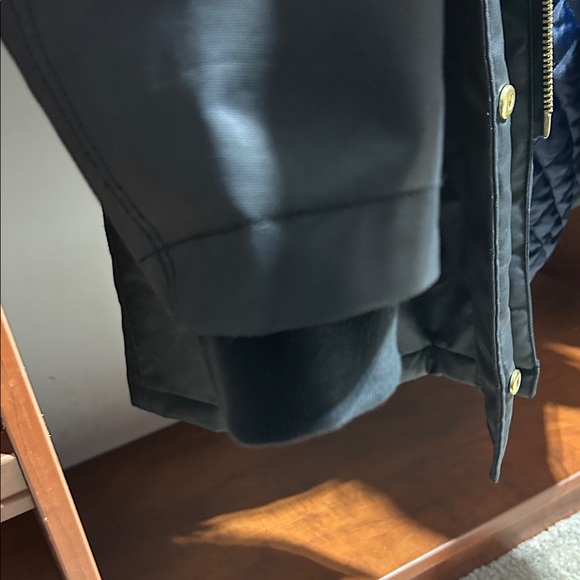 J. Crew Navy Jacket with Fur Trim Hood - Picture 6 of 6